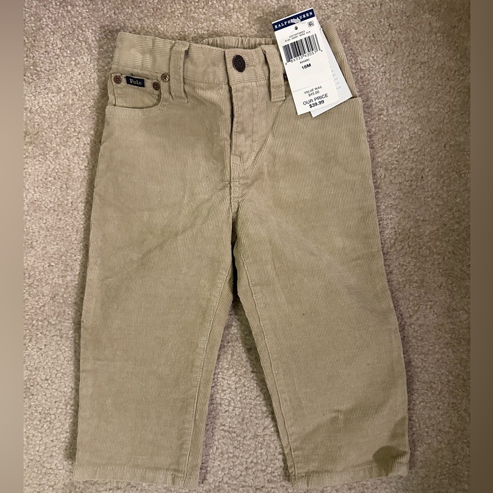 Ralph Lauren Toddler Boys’ Corduroy Pants- 18 Months *New With Tags*